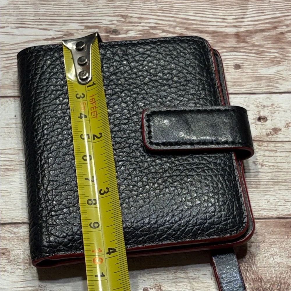 Lodis Black Pebbled Leather Card Holder Coin Purse